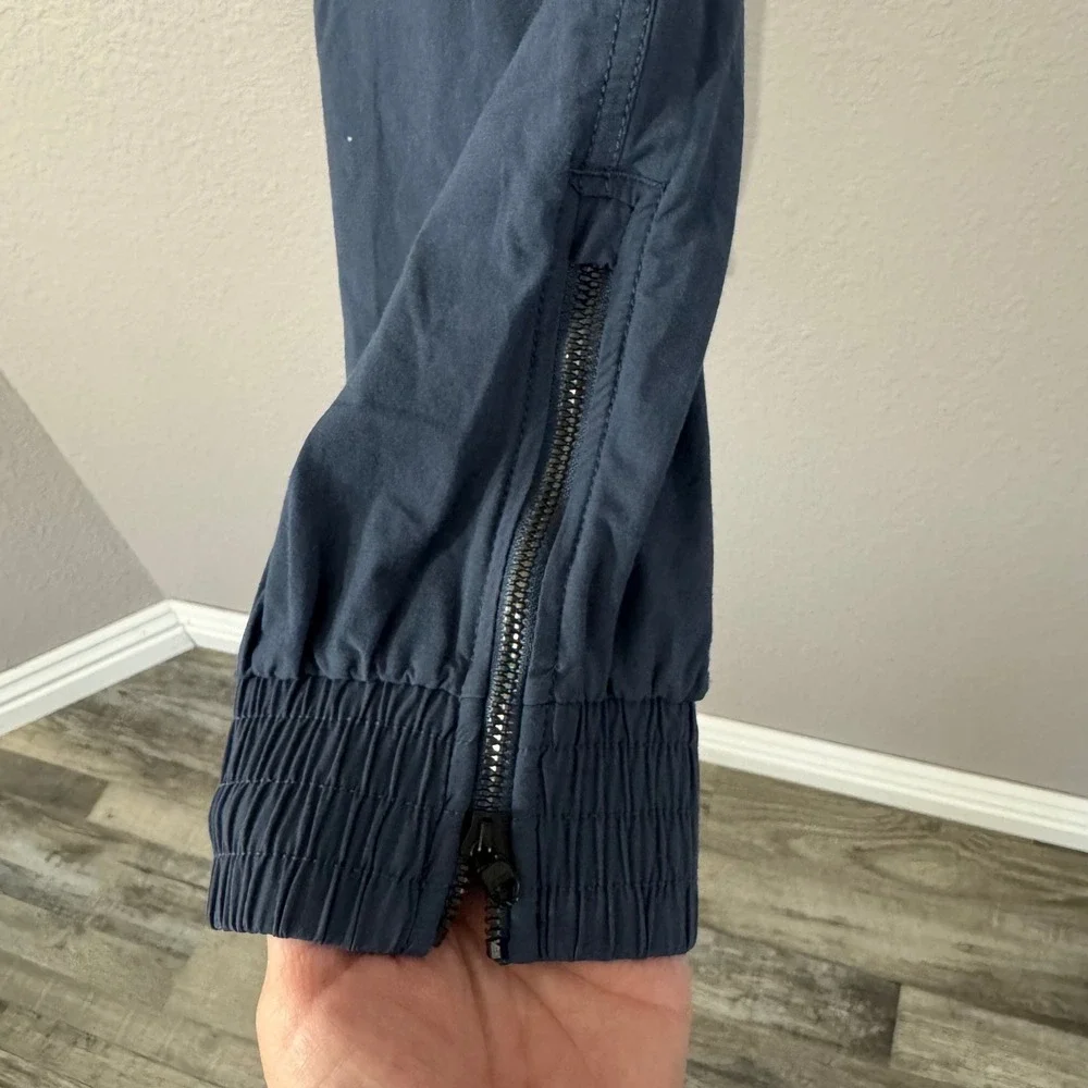 CALIA Women's Size XS Blue‎ High Rise Ankle Zip Joggers Pockets